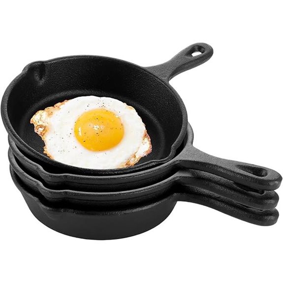 Gusseisen Mini-Pfannen-Set für Eier und Brownies