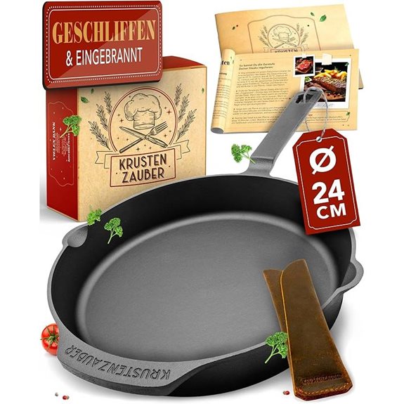 Krustenzauber 24 cm Gusseisenpfanne mit Anleitung & Rezept