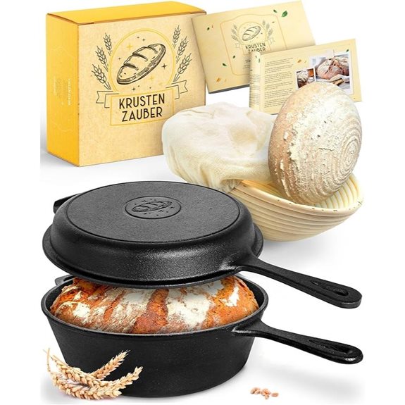 KRUSTENZAUBER 26cm Gusseisen Brottopf mit Deckel