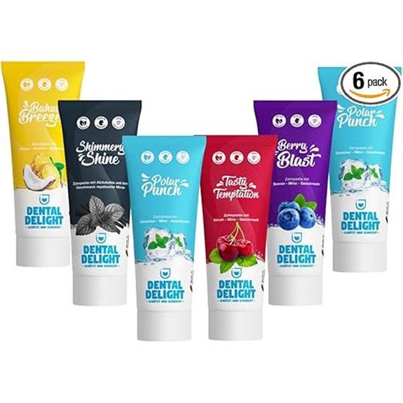 Dental Delight vegane Zahnpasta Variety Pack (6)